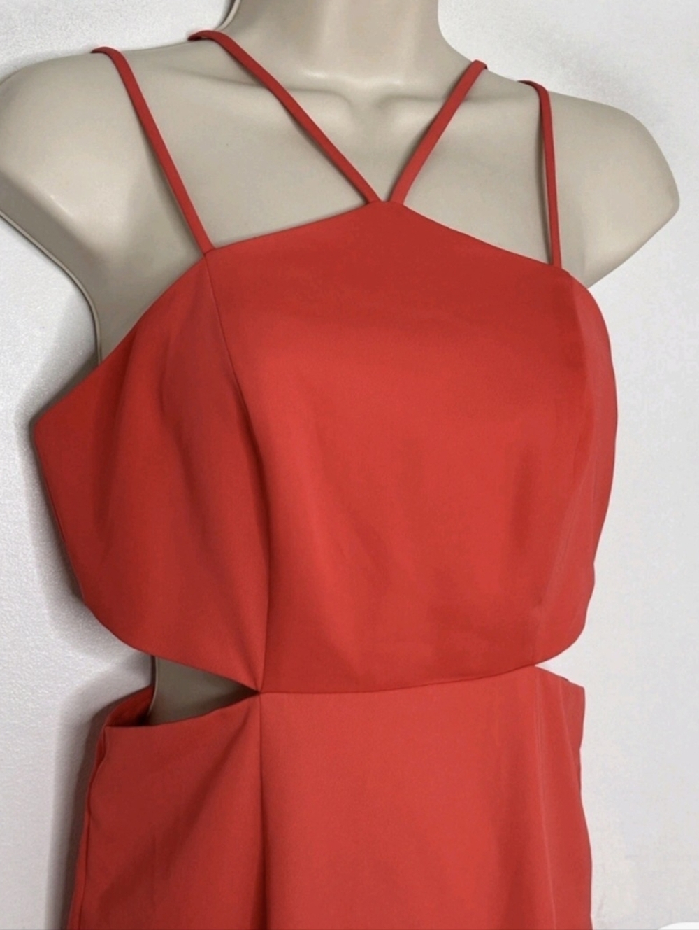 Laundry By Shelli Segal Red Midi Cutout Dress size 6 - Picture 8 of 8